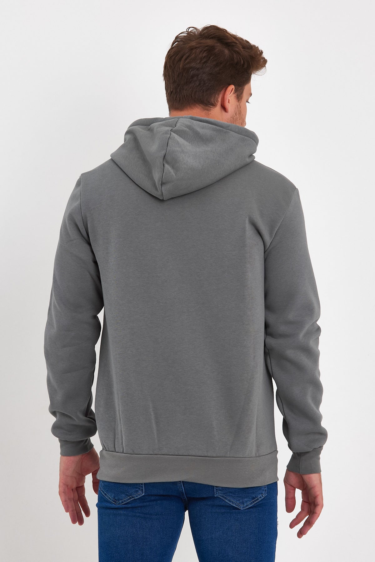 Rodi 3 Thread Ribbed Pocket Hooded Sweatshirt RD24KE055490