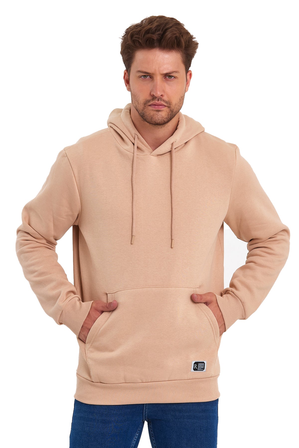 Rodi 3 Thread Ribbed Pocket Hooded Sweatshirt RD24KE055490