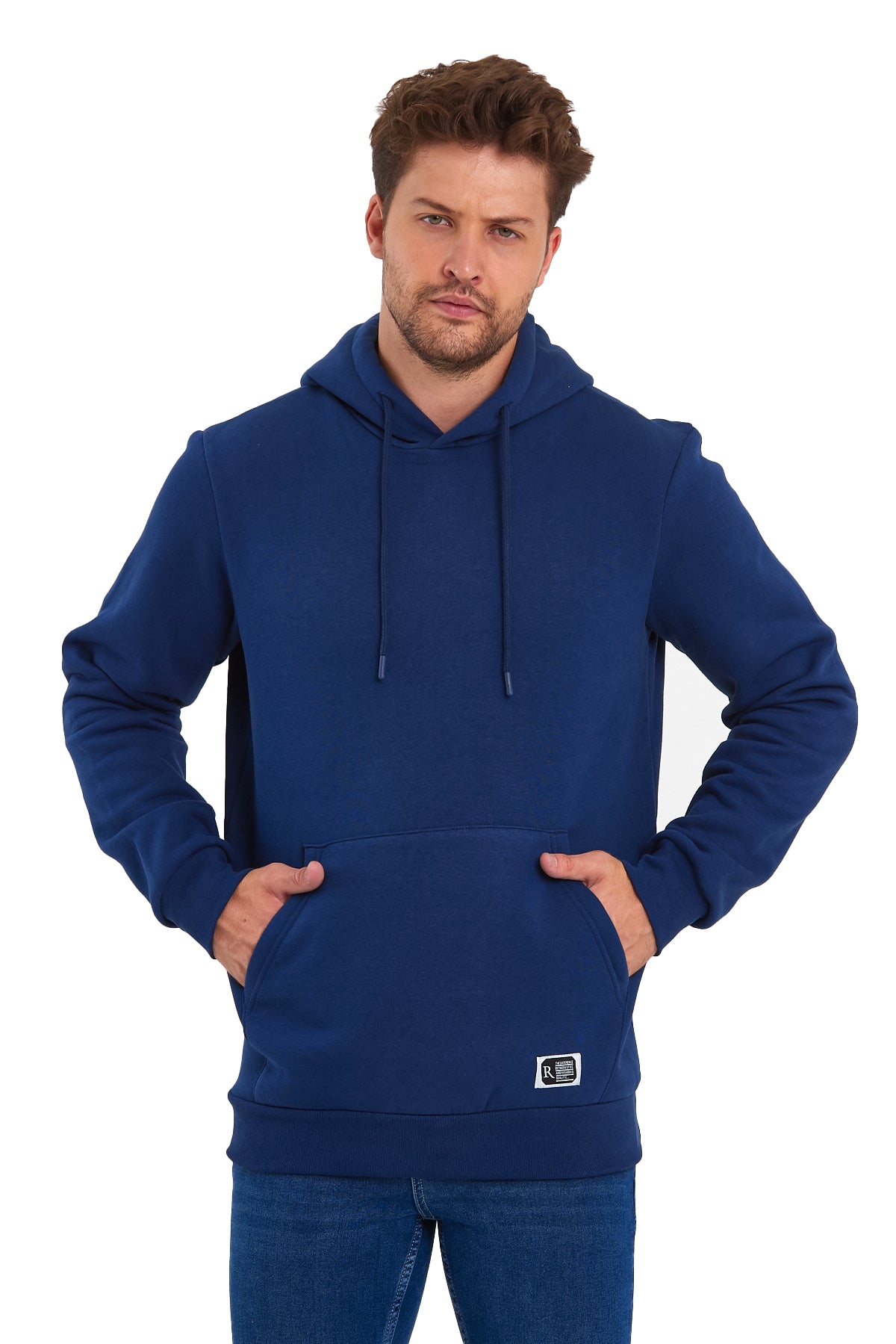 Rodi 3 Thread Ribbed Pocket Hooded Sweatshirt RD24KE055490