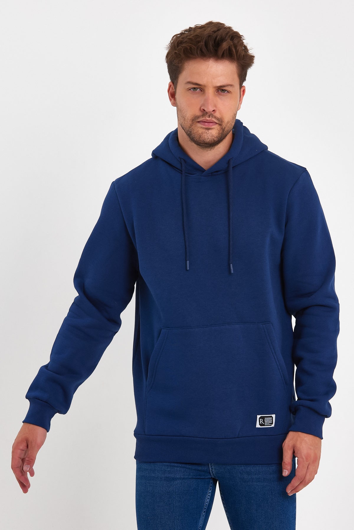 Rodi 3 Thread Ribbed Pocket Hooded Sweatshirt RD24KE055490