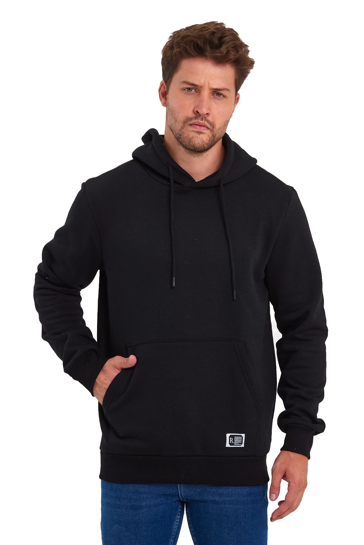 Rodi 3 Thread Ribbed Pocket Hooded Sweatshirt RD24KE055490