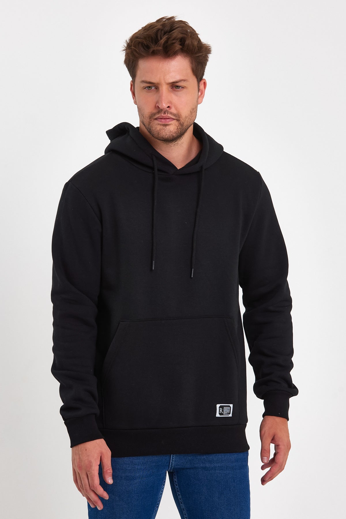 Rodi 3 Thread Ribbed Pocket Hooded Sweatshirt RD24KE055490