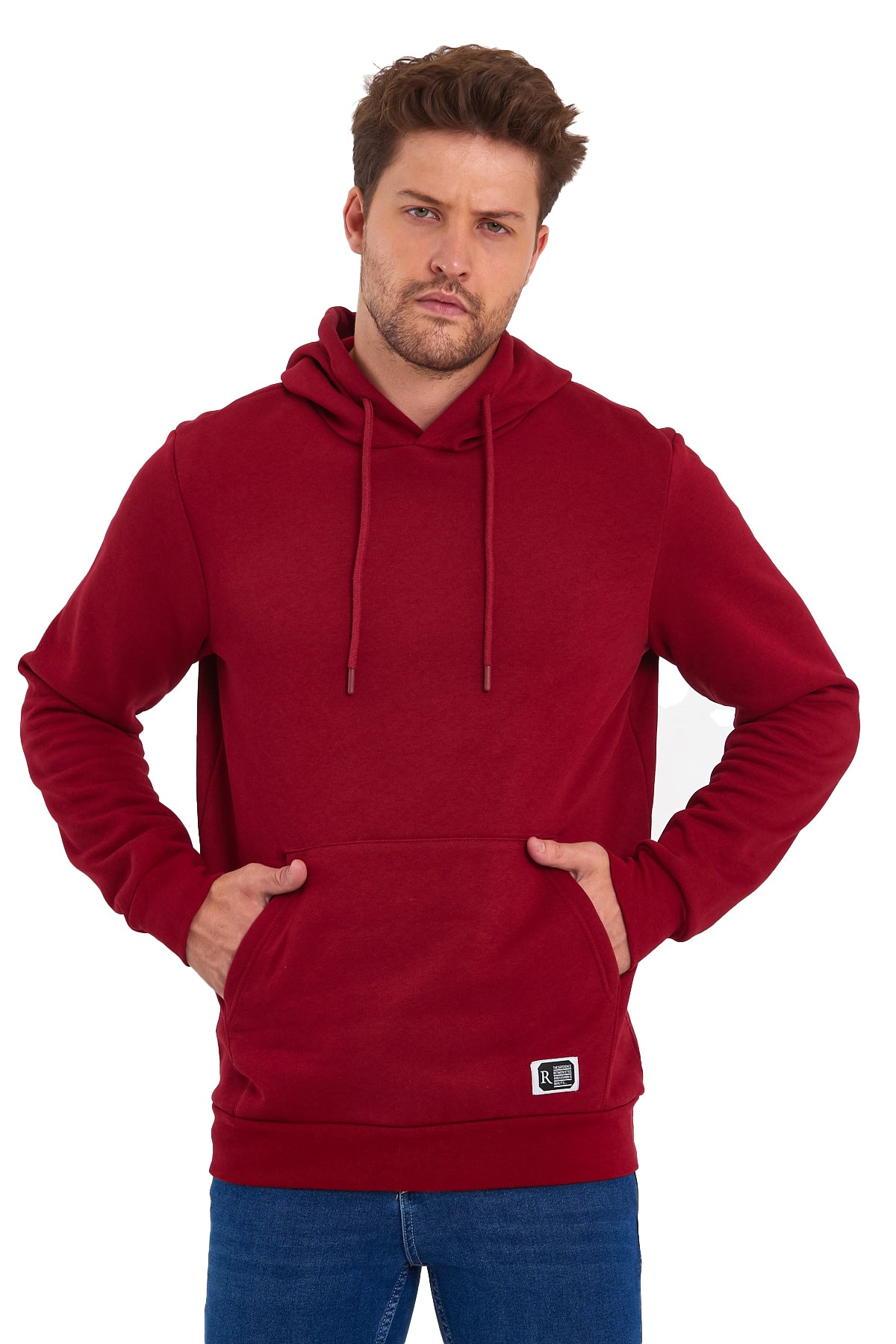 Rodi 3 Thread Ribbed Pocket Hooded Sweatshirt RD24KE055490