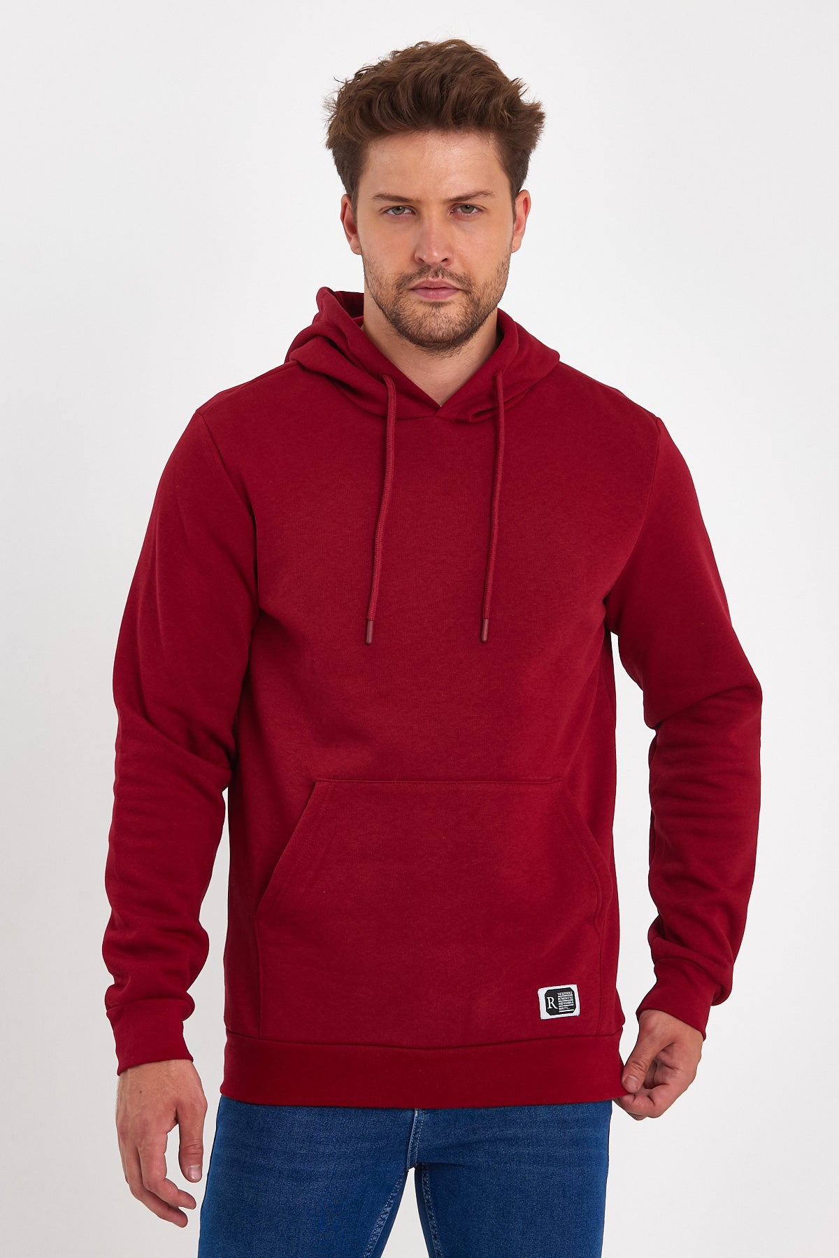 Rodi 3 Thread Ribbed Pocket Hooded Sweatshirt RD24KE055490