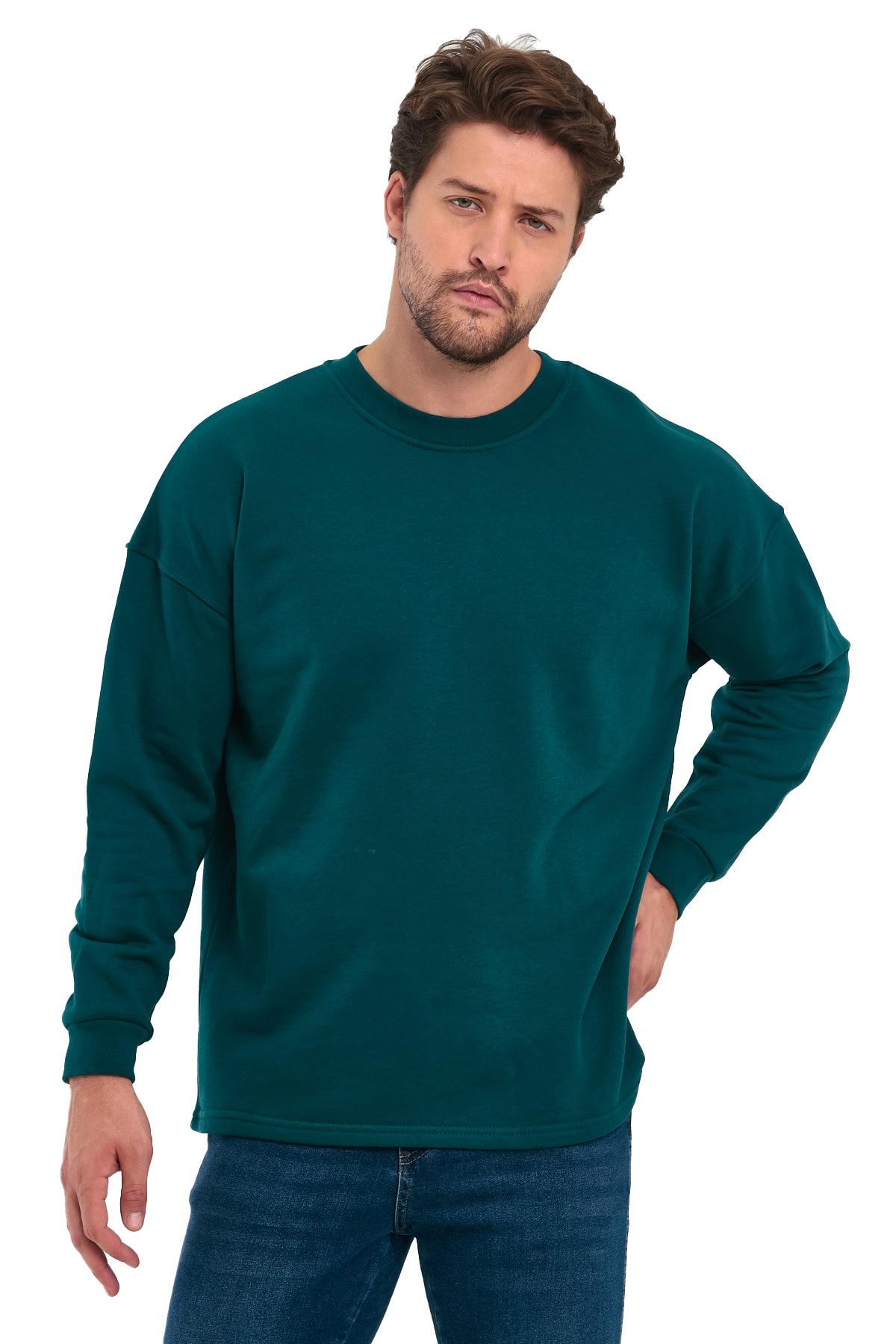 Rodi 3 Thread Unraised Crew Neck Sweatshirt RD24KE055407