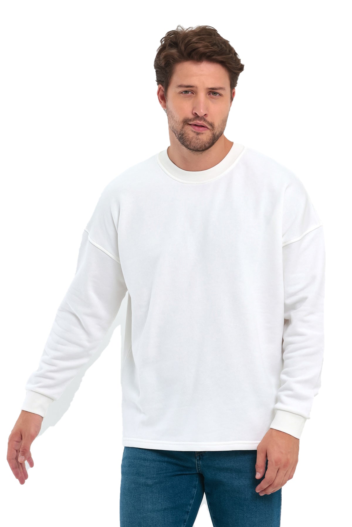 Rodi 3 İplik Şardonsuz Bisiklet Yaka Sweatshirt RD24KE055407