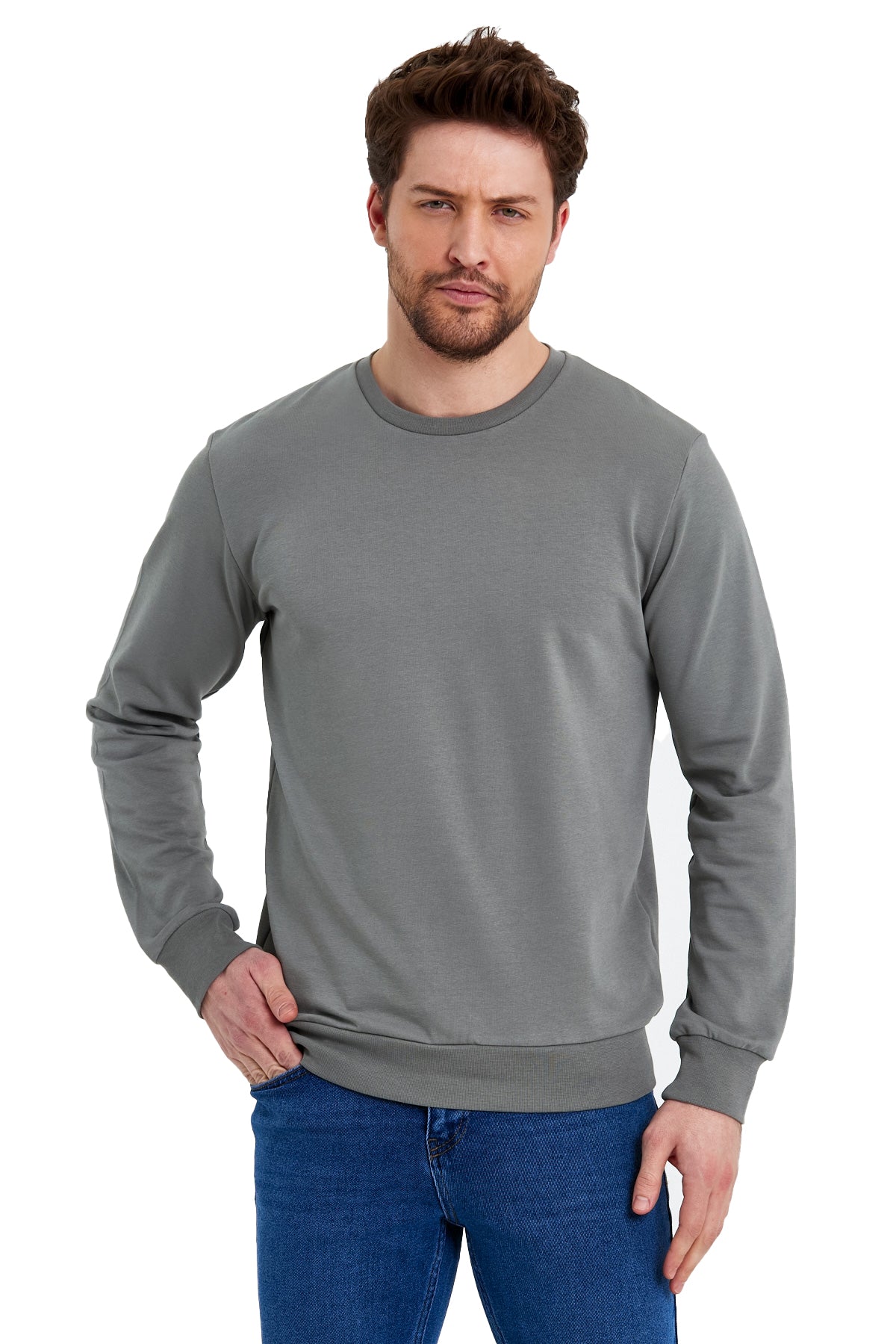 Rodi Bisiklet Yaka Basic  İnce Mevsimlik  Sweatshirt RD23YE581001