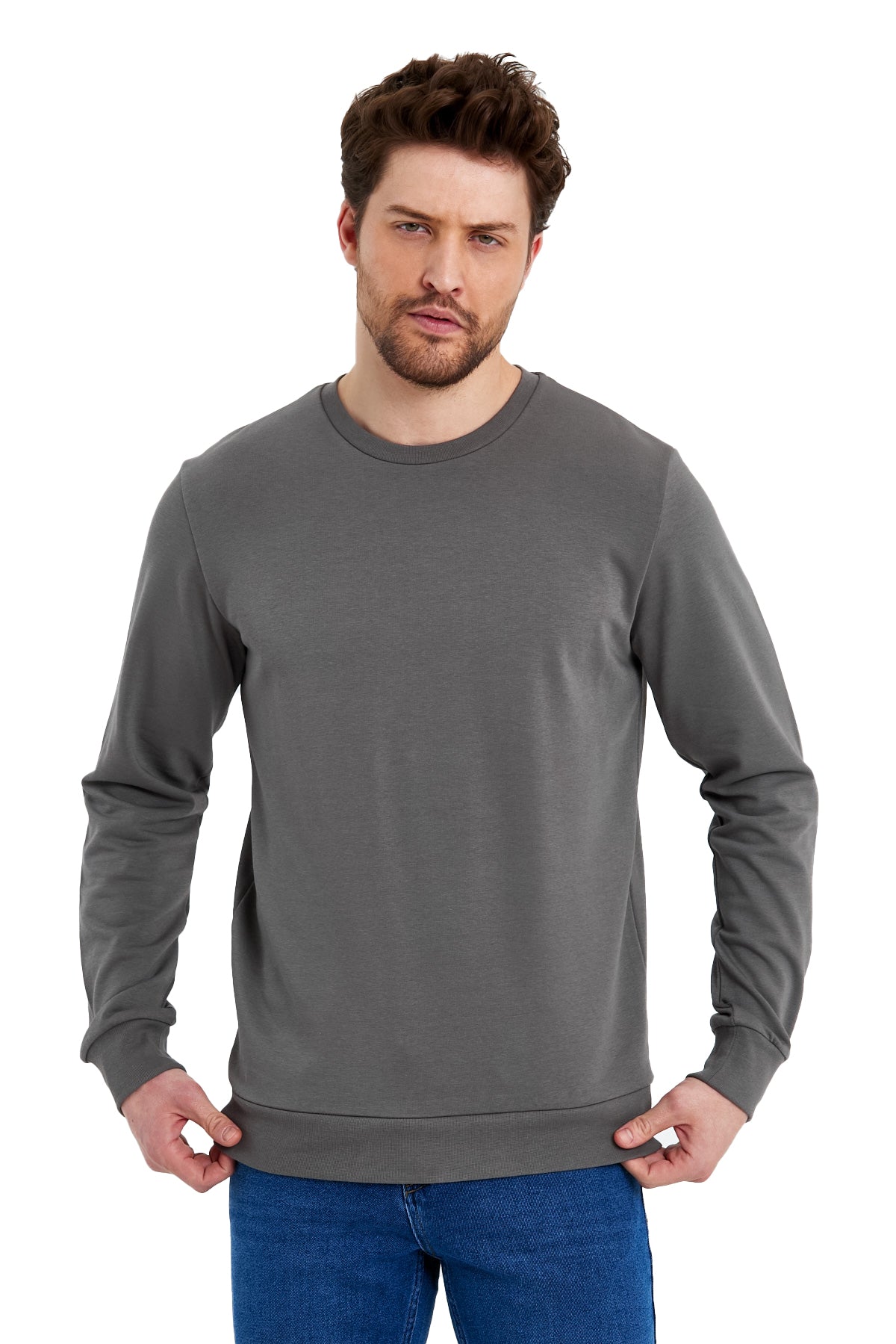 Rodi Bisiklet Yaka Basic  İnce Mevsimlik  Sweatshirt RD23YE581001