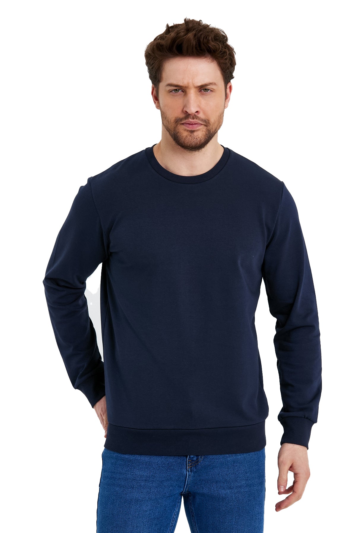 Rodi Bisiklet Yaka Basic  İnce Mevsimlik  Sweatshirt RD23YE581001