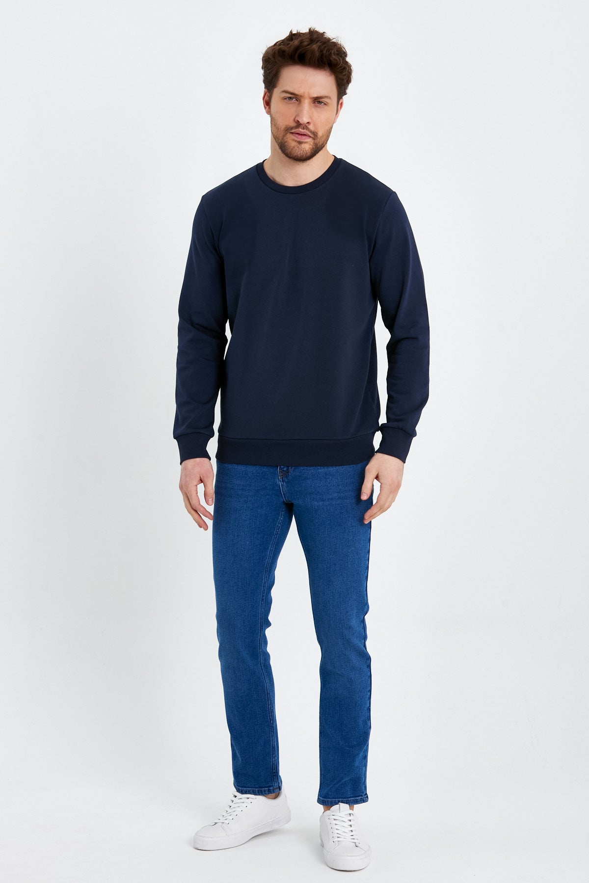 Rodi Bisiklet Yaka Basic  İnce Mevsimlik  Sweatshirt RD23YE581001