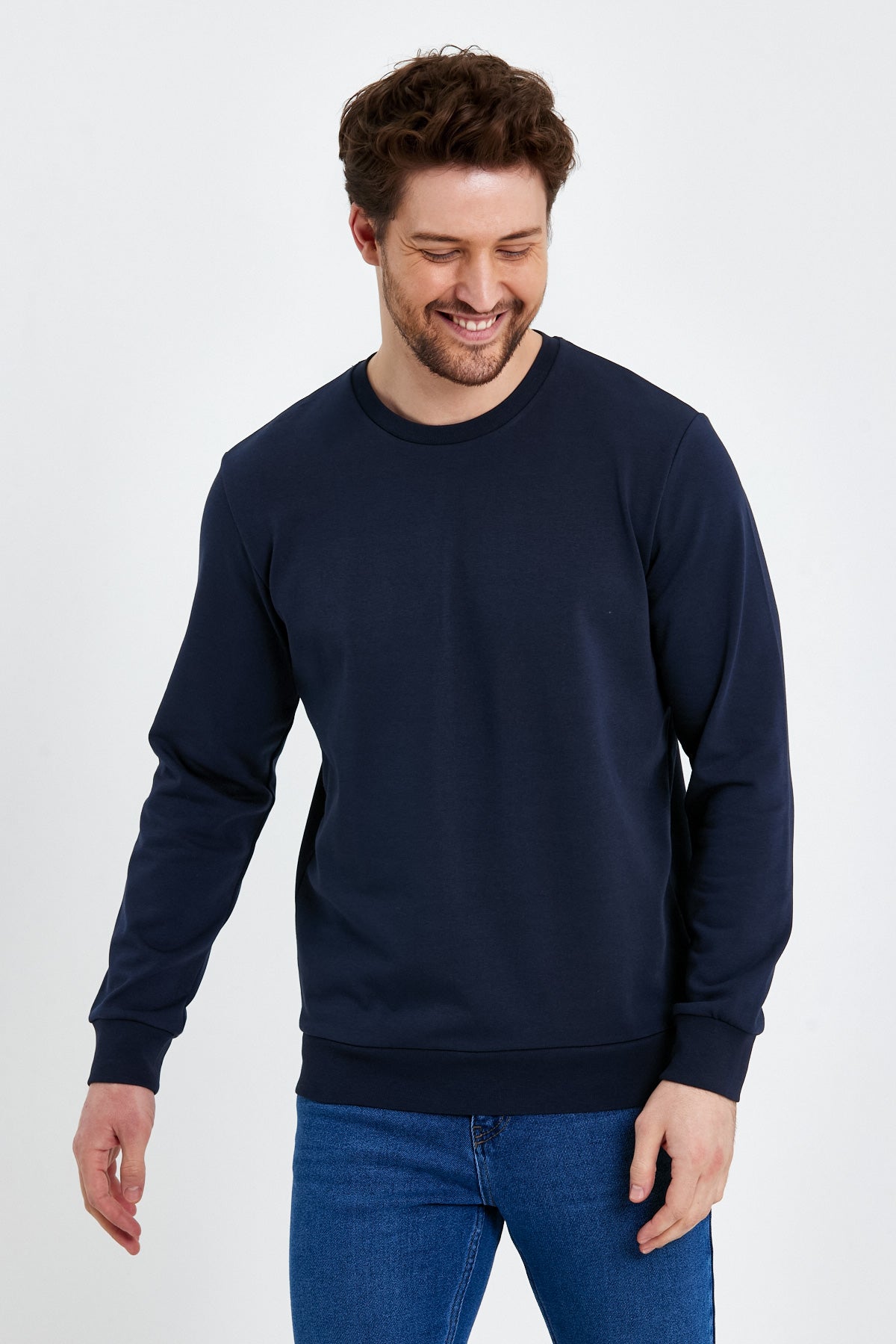 Rodi Bisiklet Yaka Basic  İnce Mevsimlik  Sweatshirt RD23YE581001