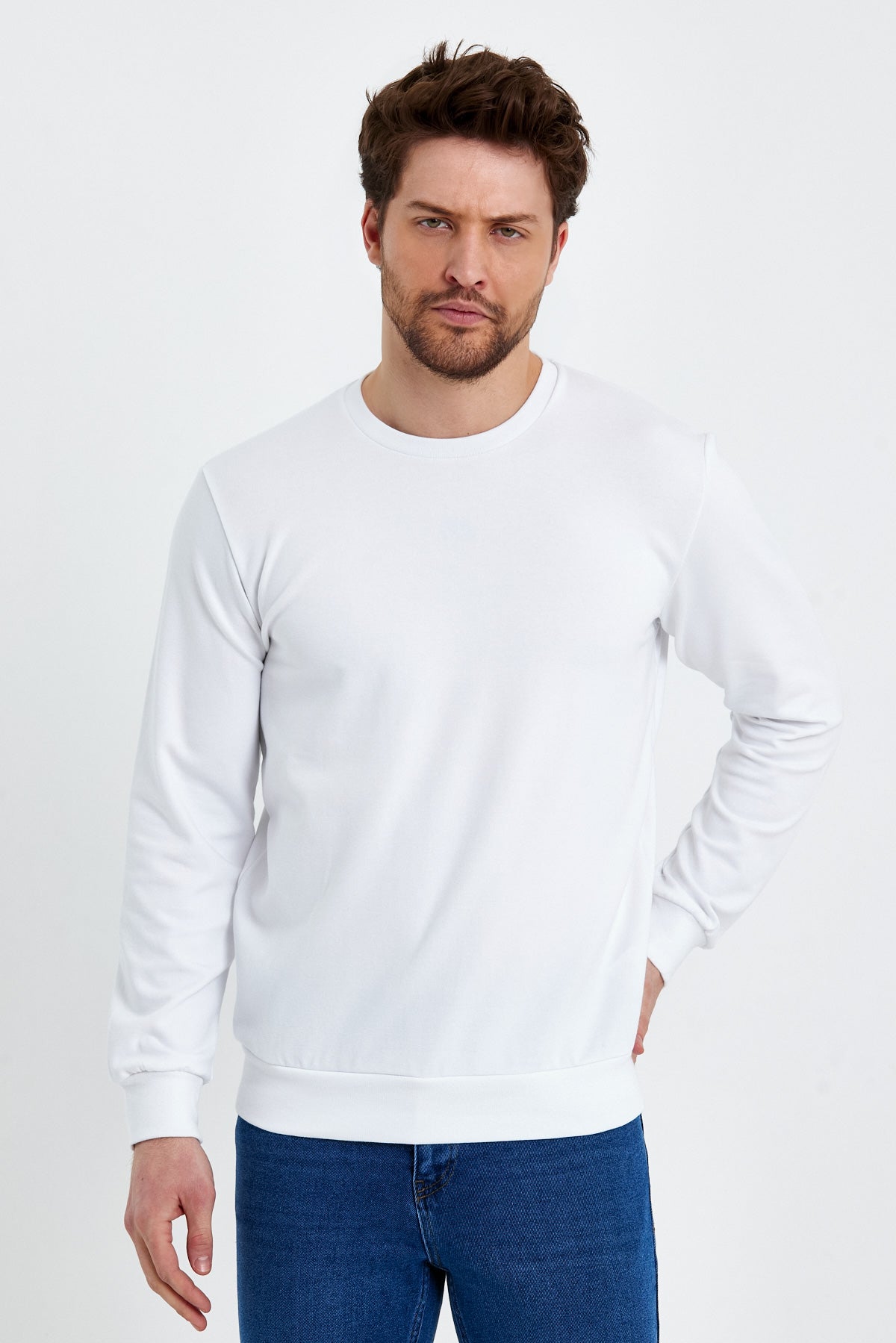 Rodi Bisiklet Yaka Basic  İnce Mevsimlik  Sweatshirt RD23YE581001