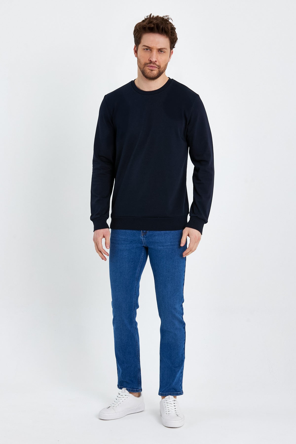 Rodi Bisiklet Yaka Basic  İnce Mevsimlik  Sweatshirt RD23YE581001