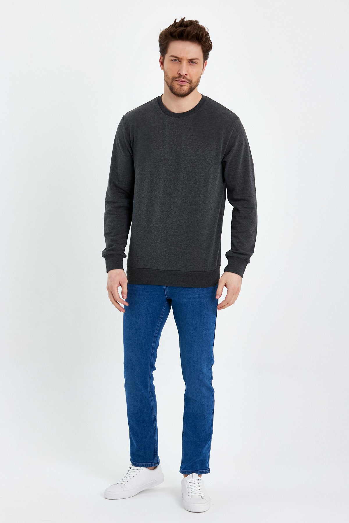 Rodi Bisiklet Yaka Basic  İnce Mevsimlik  Sweatshirt RD23YE581001