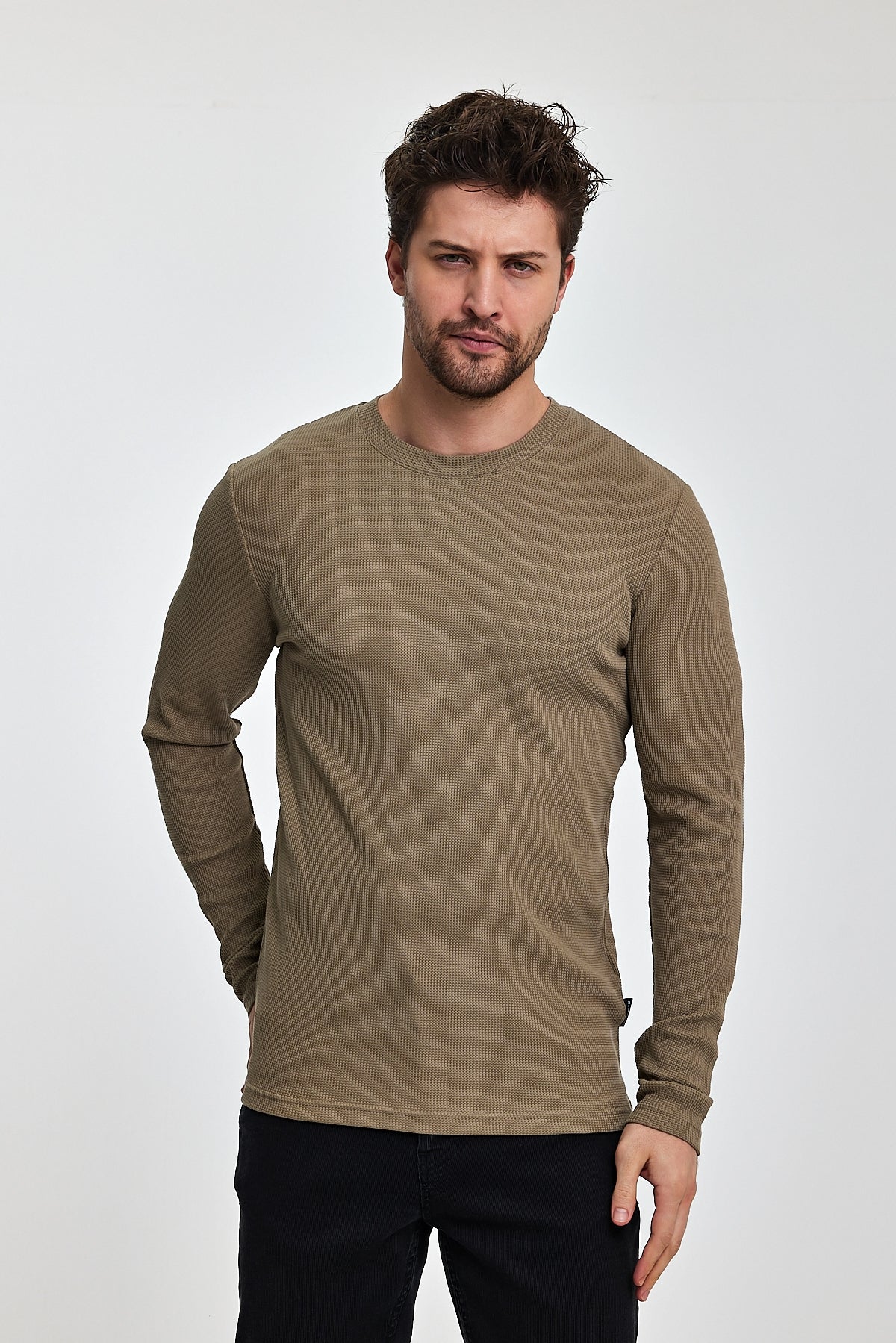 Rodi Men's Crew Neck Long Sleeve Sweat T-shirt RD24YE005073