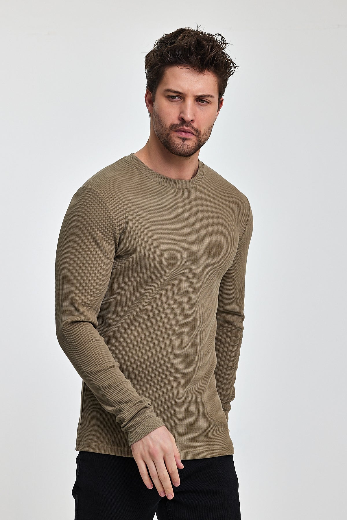Rodi Men's Crew Neck Long Sleeve Sweat T-shirt RD24YE005073