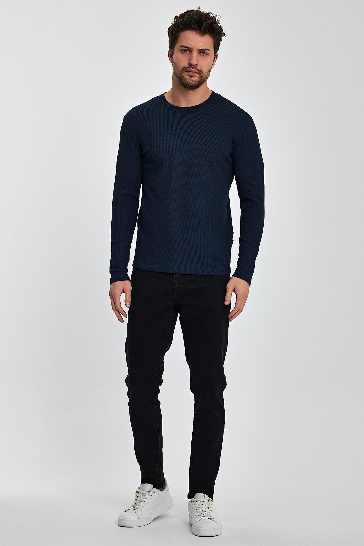 Rodi Men's Crew Neck Long Sleeve Sweat T-shirt RD24YE005073