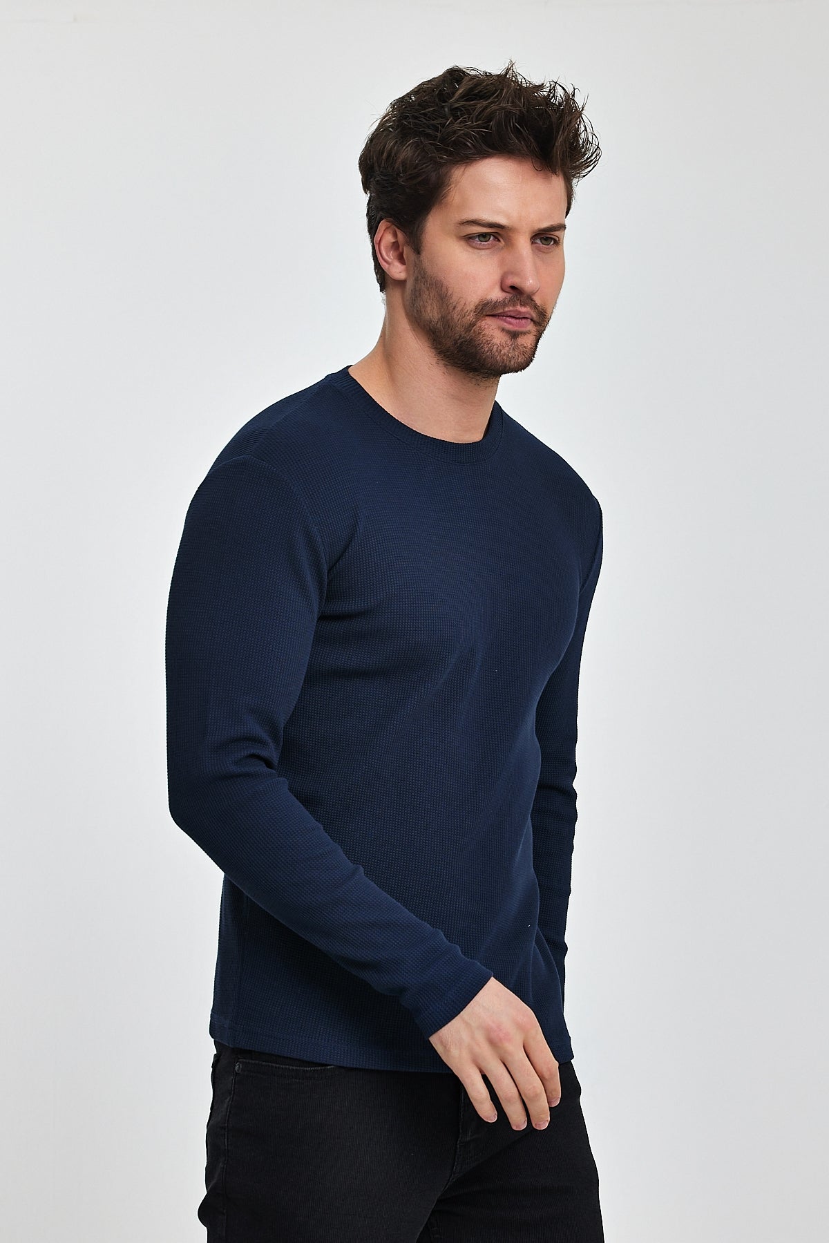 Rodi Men's Crew Neck Long Sleeve Sweat T-shirt RD24YE005073