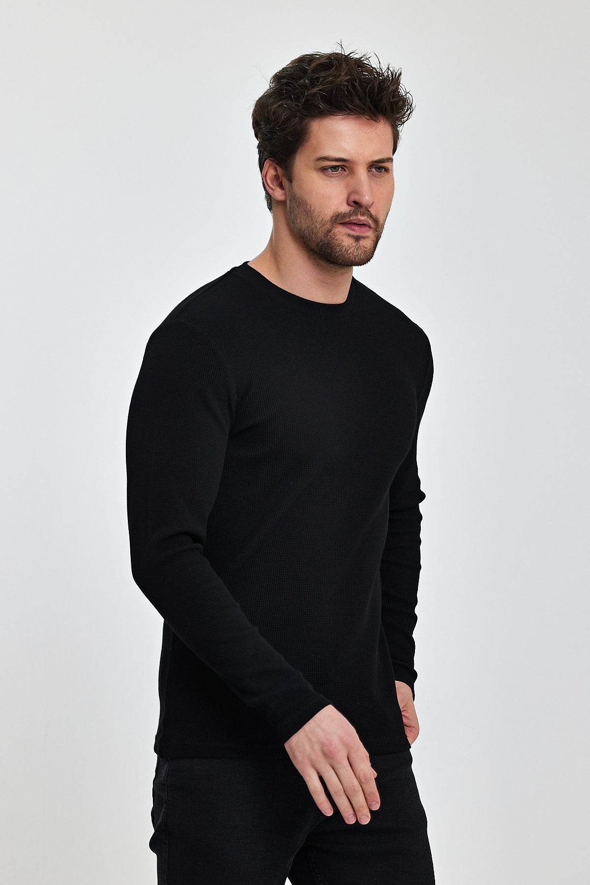 Rodi Men's Crew Neck Long Sleeve Sweat T-shirt RD24YE005073