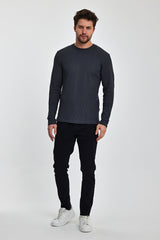 Rodi Men's Crew Neck Long Sleeve Sweat T-shirt RD24YE005073