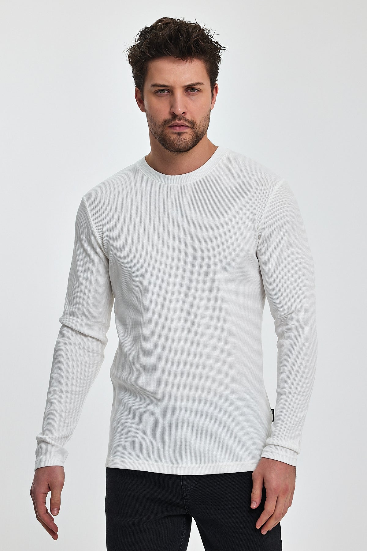 Rodi Men's Crew Neck Long Sleeve Sweat T-shirt RD24YE005073
