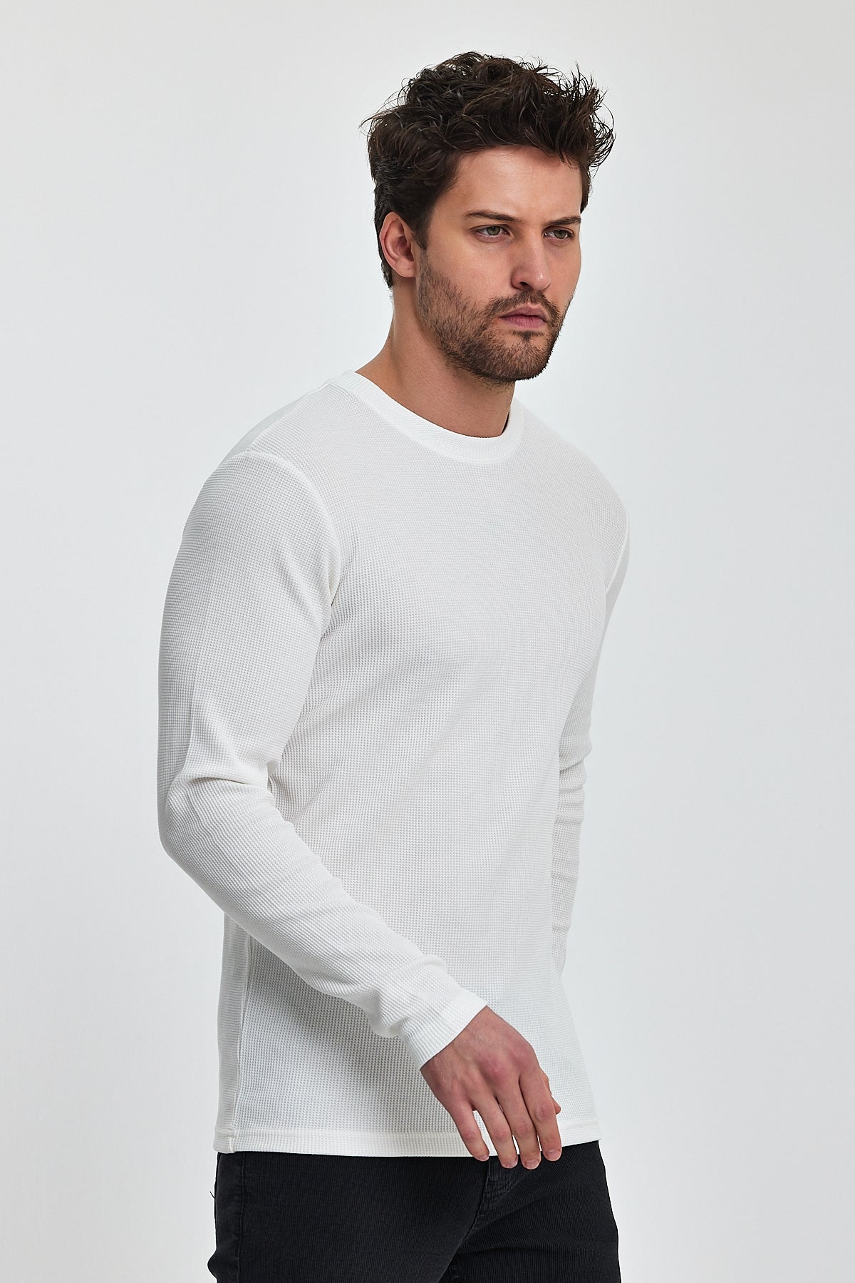 Rodi Men's Crew Neck Long Sleeve Sweat T-shirt RD24YE005073