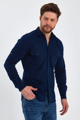 Rodi Men's Gabardine Shirt with Flap Pocket RD22KE037815