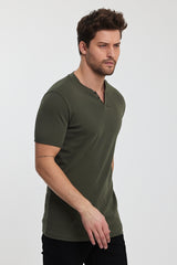 Rodi Erkek Önü Düğmeli Riabana Bisiklet Yaka T-shirt RD24YE002122