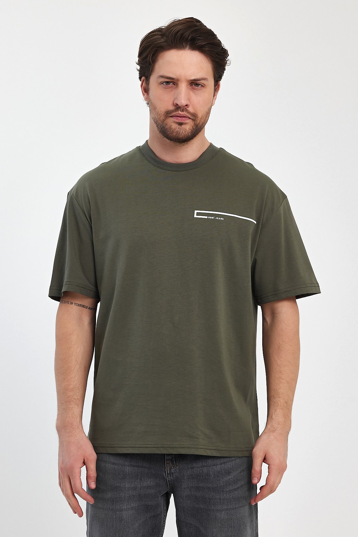 Rodi Men's Crew Neck T-shirt with Rodisport Written on the Front RD24YE002901