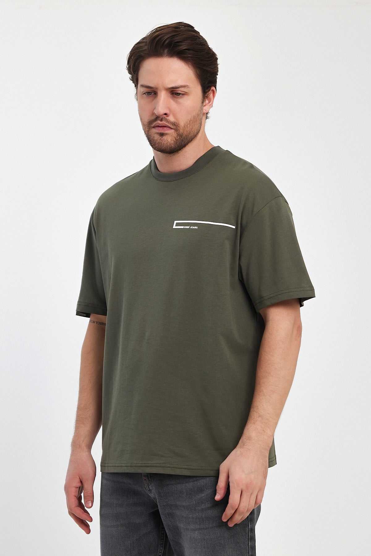 Rodi Men's Crew Neck T-shirt with Rodisport Written on the Front RD24YE002901