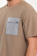 Rodi Men's Single Pocket Front Printed Crew Neck T-shirt RD24YE002351