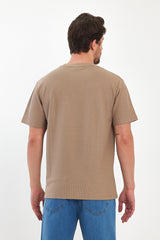 Rodi Men's Single Pocket Front Printed Crew Neck T-shirt RD24YE002351
