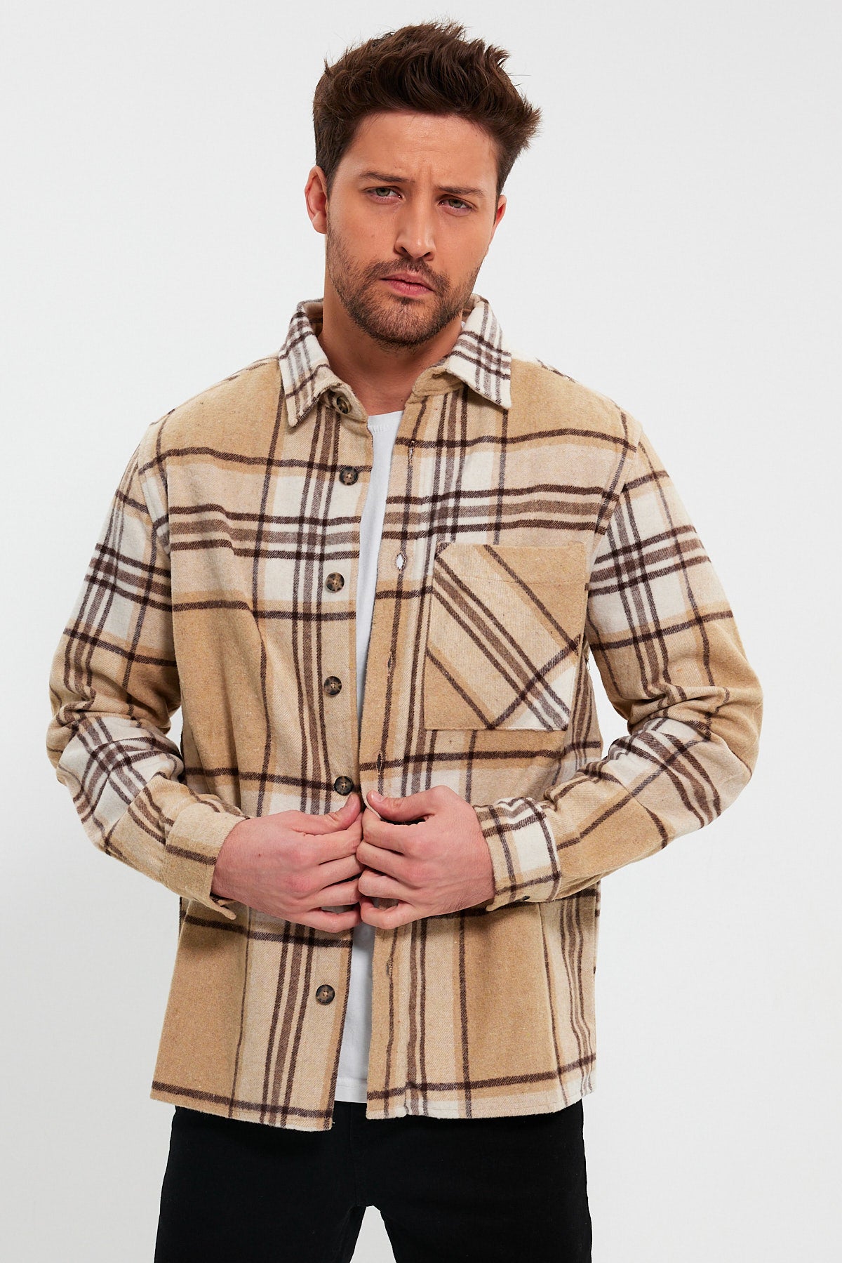 قميص Rodi الرجالي ذو الجيب الواحد Lumberjack RD24KE0078B8