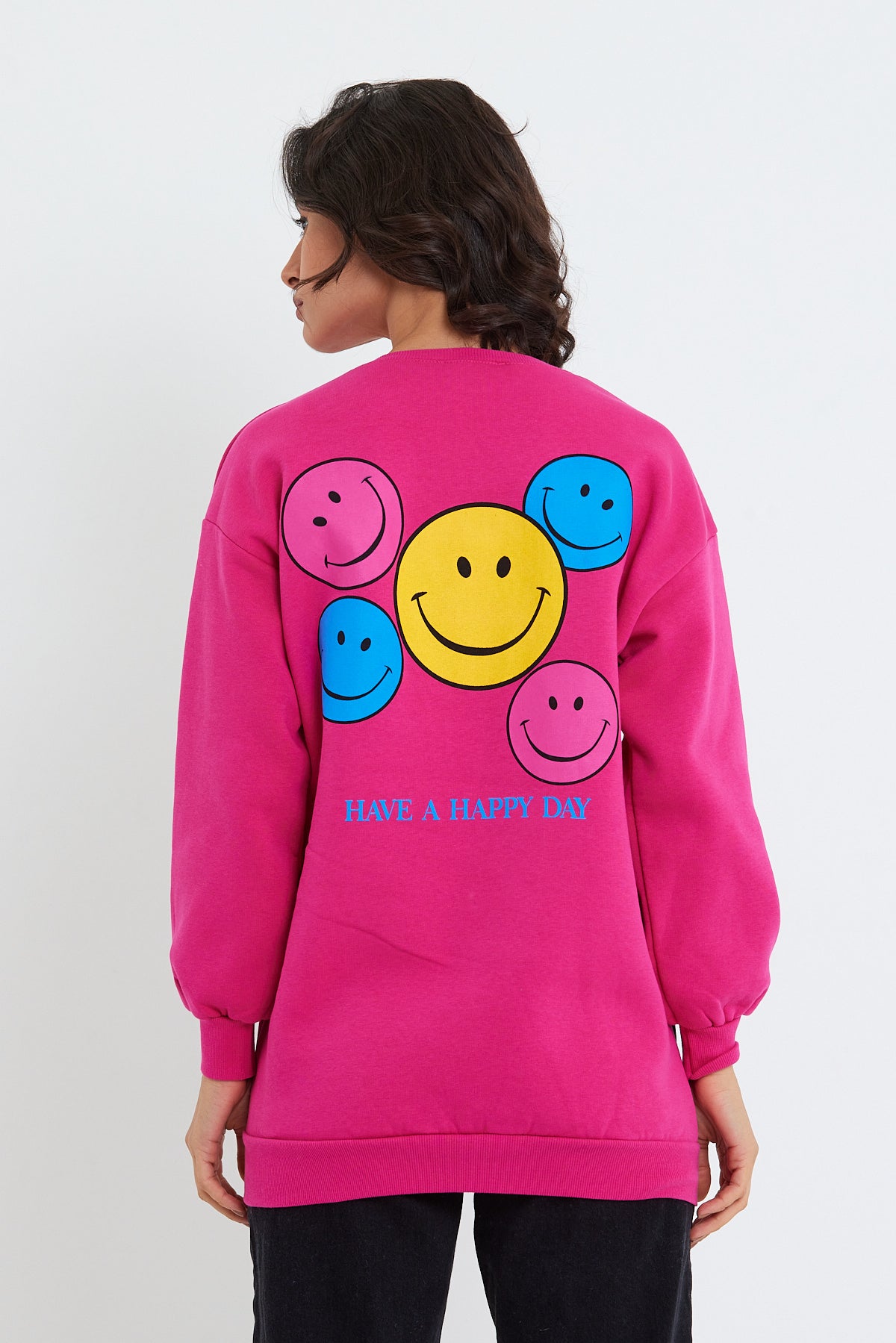 Rodi Smiling Face Printed 3 Thread Raised Sweat RD23KB006008