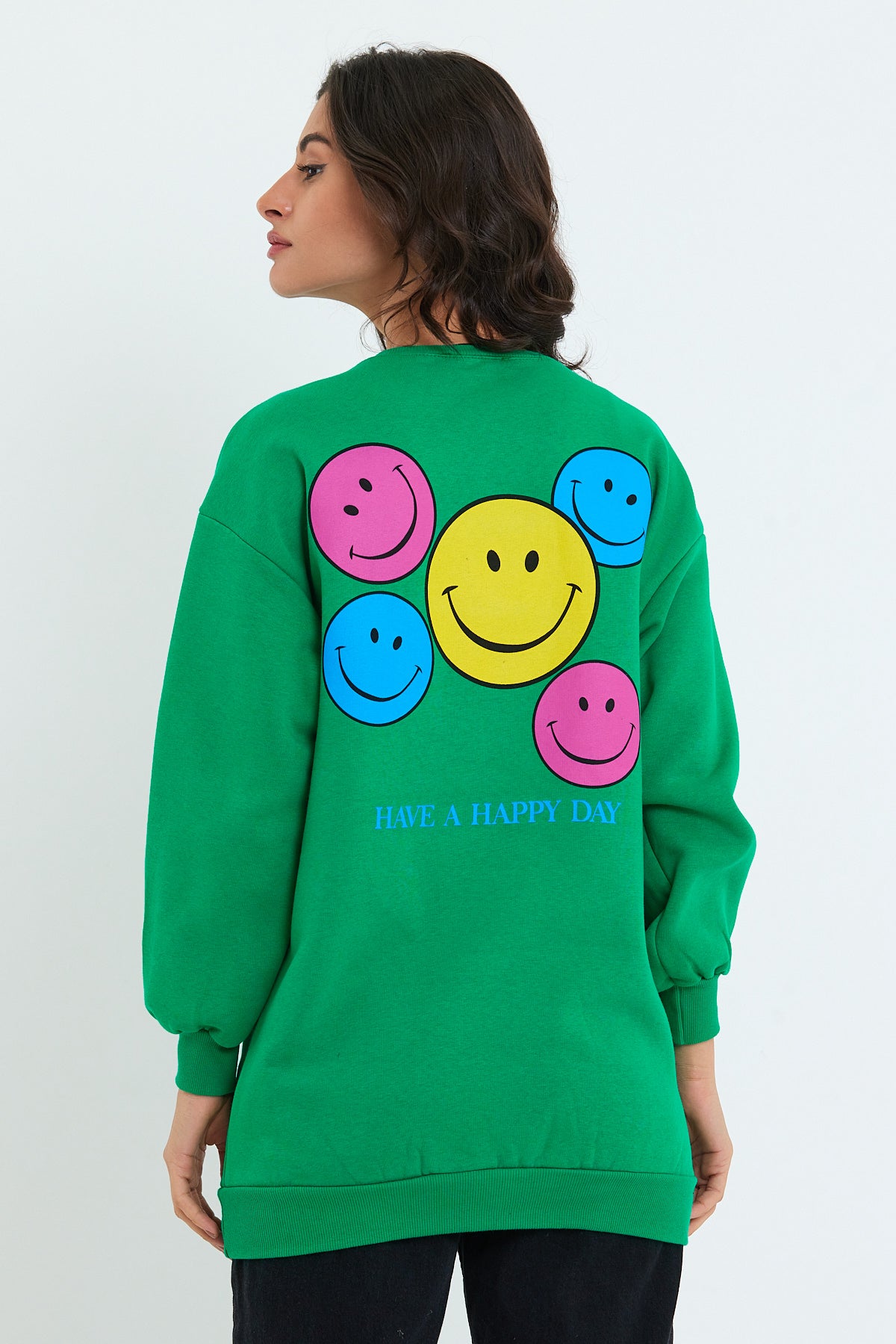 Rodi Smiling Face Printed 3 Thread Raised Sweat RD23KB006008