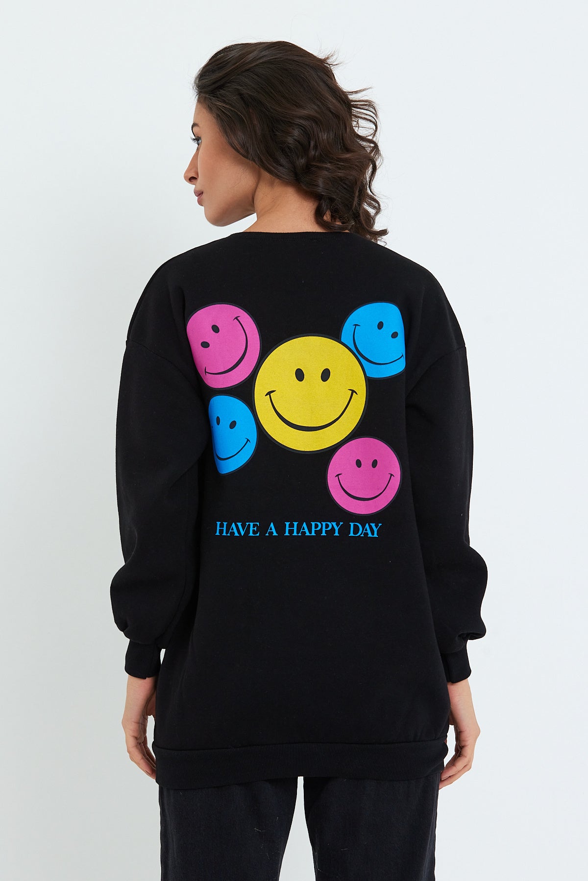 Rodi Smiling Face Printed 3 Thread Raised Sweat RD23KB006008