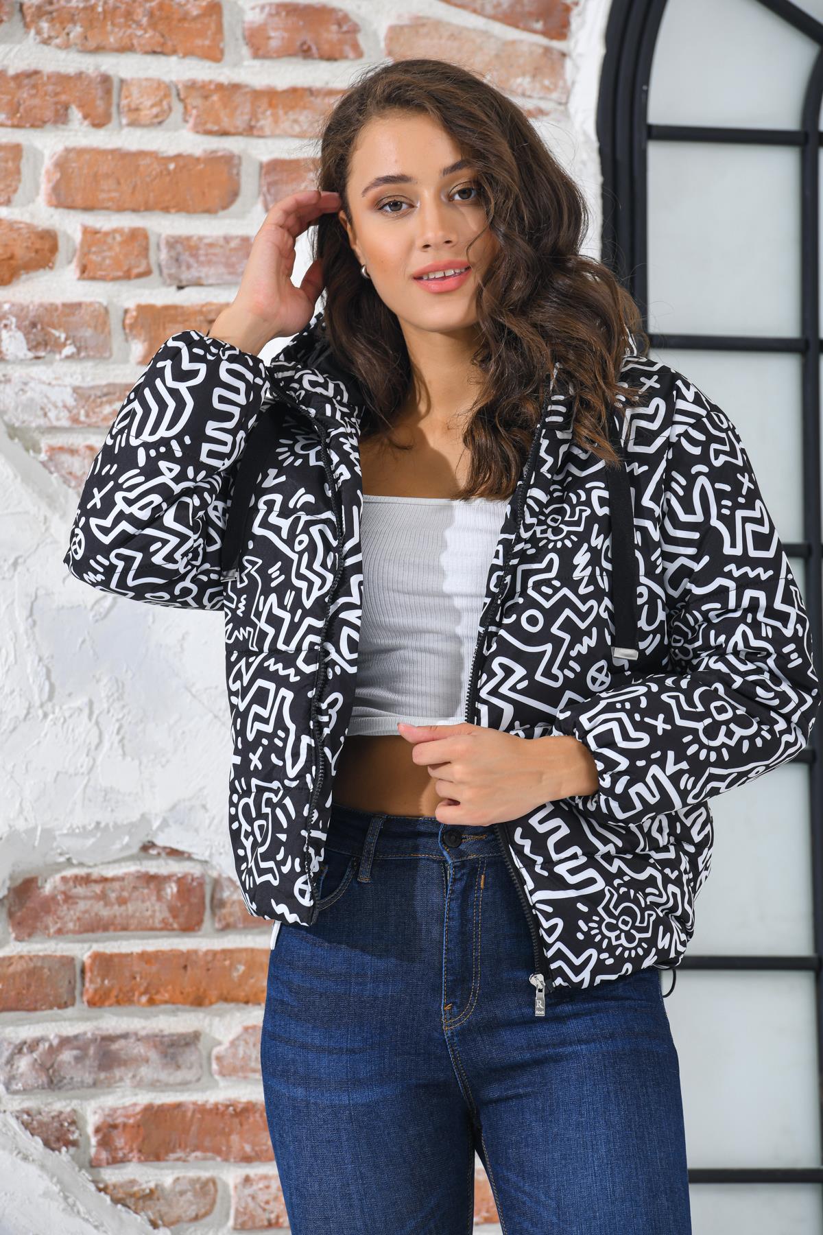 Rodi 5125 DS22KB025125 PATTERNED PUFFLE JACKET