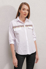 Rodi Women's Front Embroidered Shirt RD23YB020147