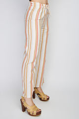 Rodi Women's Medium Striped Elastic Waist Wide Leg Trousers RD21YB010122