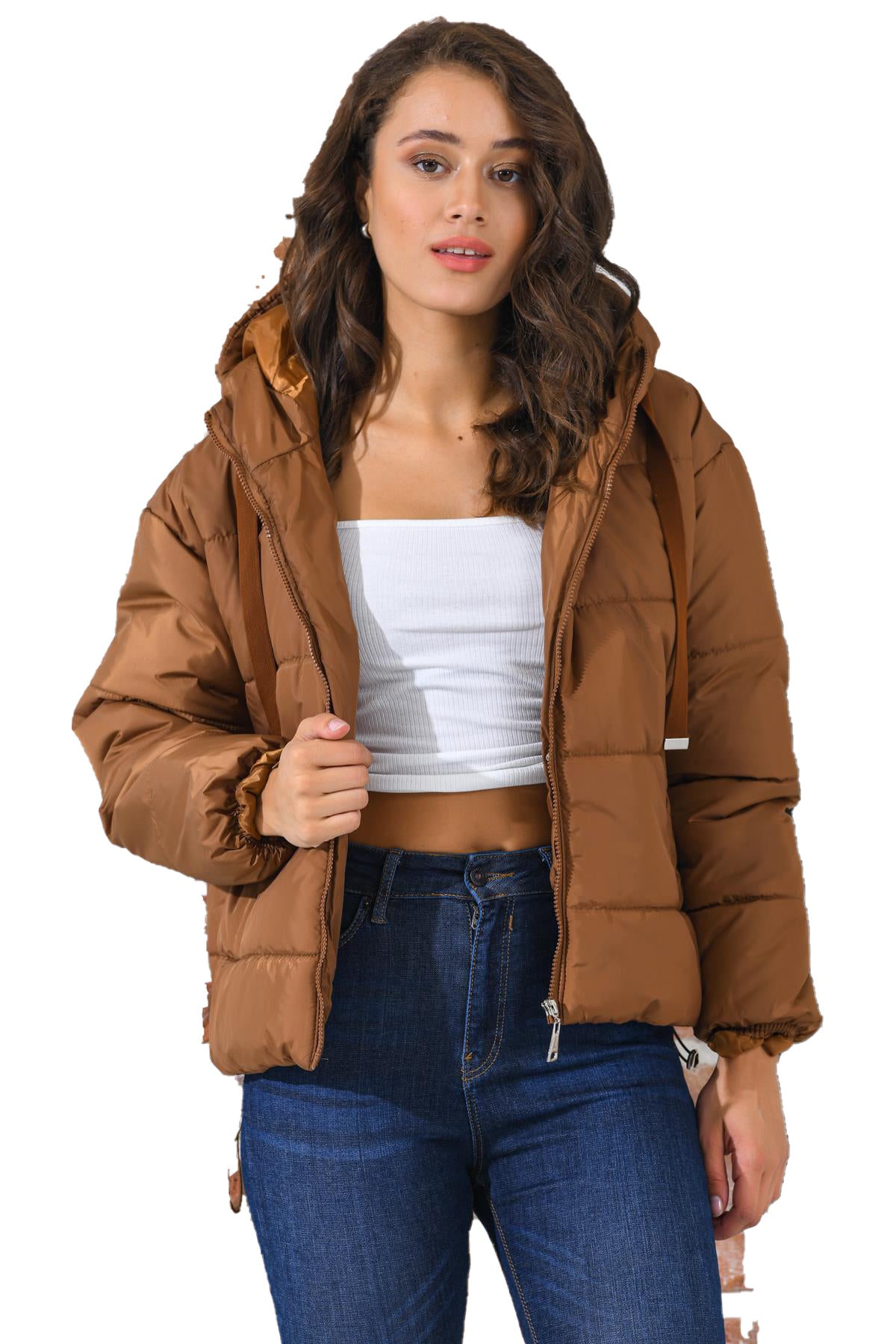 Rodi Women's Puffer Jacket Short Hooded DS22KB025117