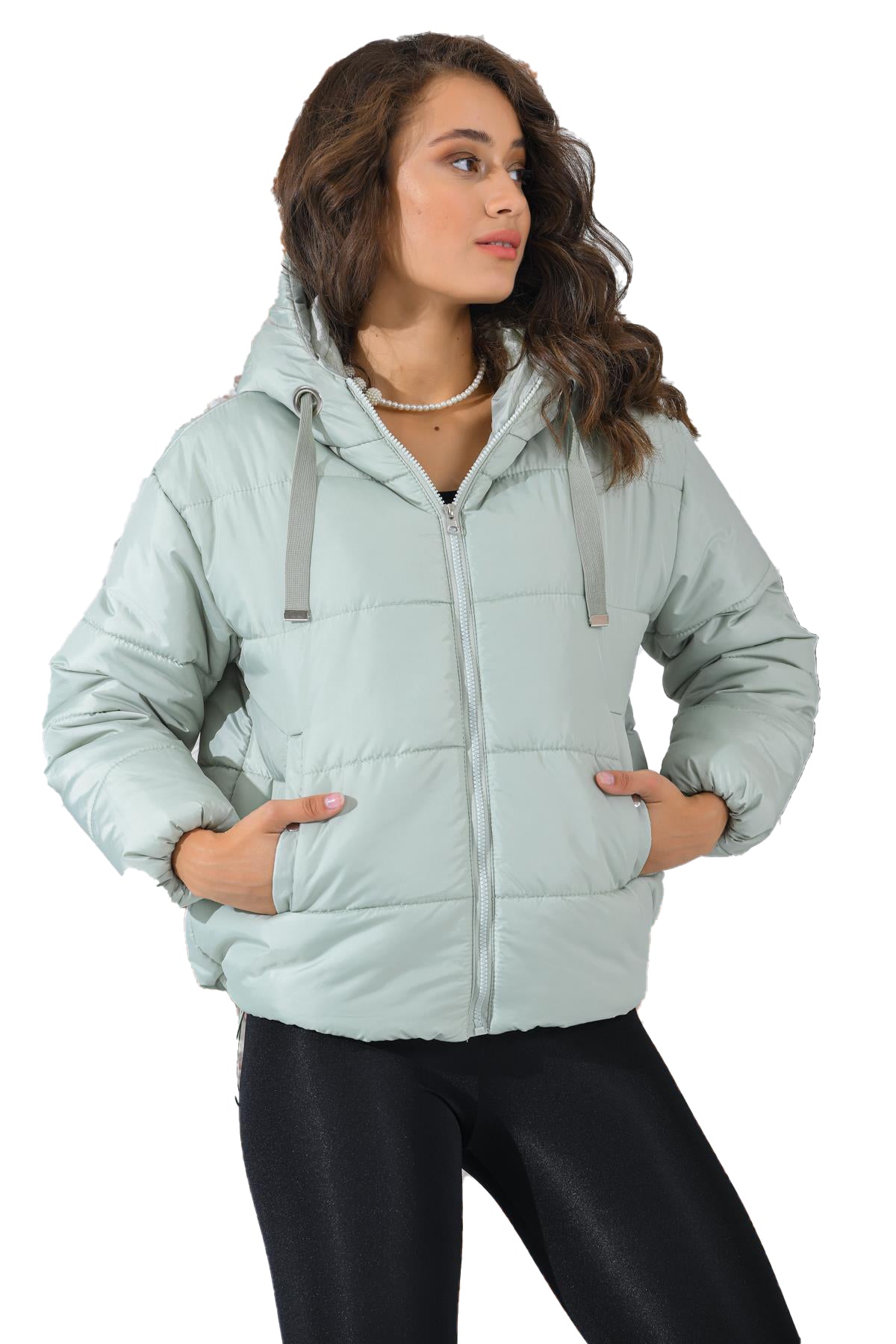 Rodi Women's Puffer Jacket Short Hooded DS22KB025117