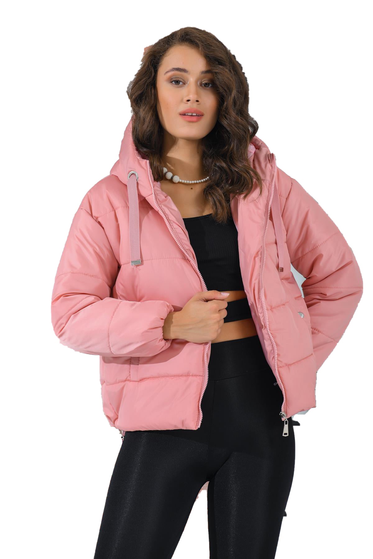 Rodi Women's Puffer Jacket Short Hooded DS22KB025117