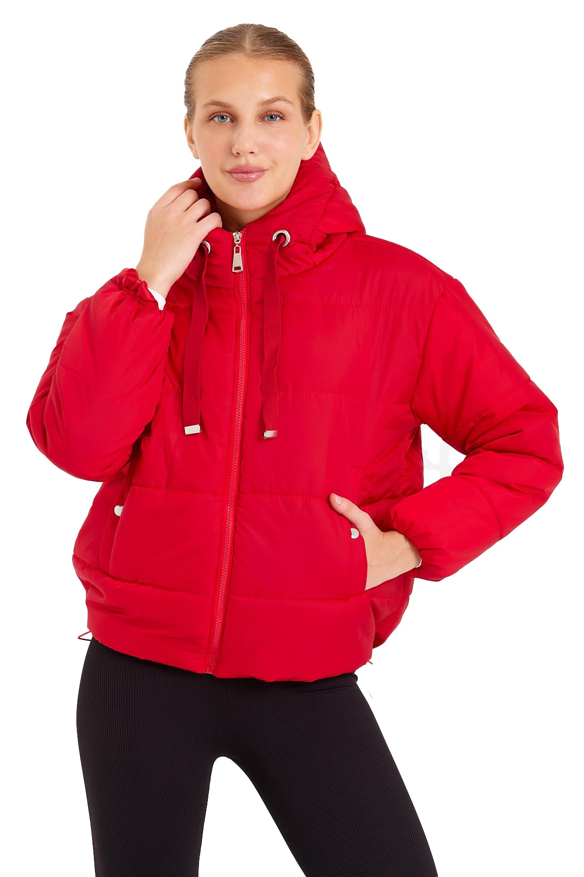 Rodi Women's Puffer Jacket Short Hooded DS22KB025117