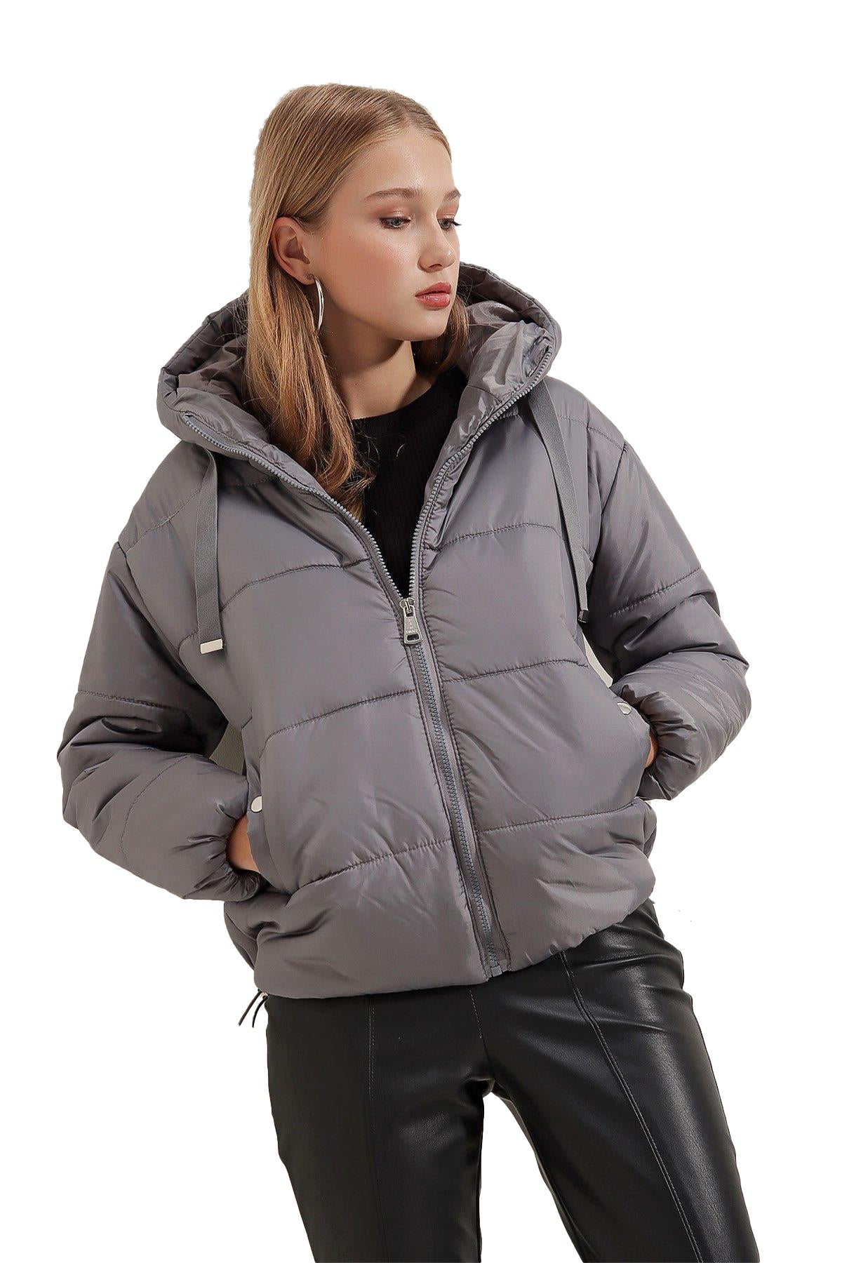 Rodi Women's Puffer Jacket Short Hooded DS22KB025117