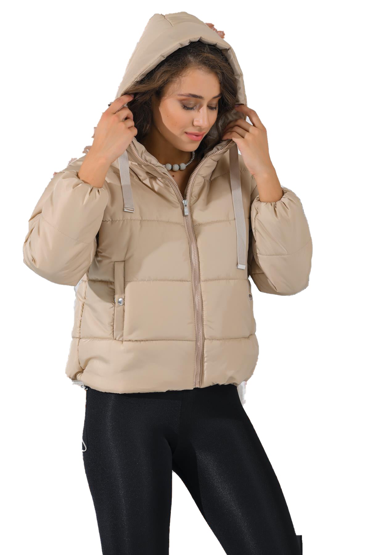 Rodi Women's Puffer Jacket Short Hooded DS22KB025117