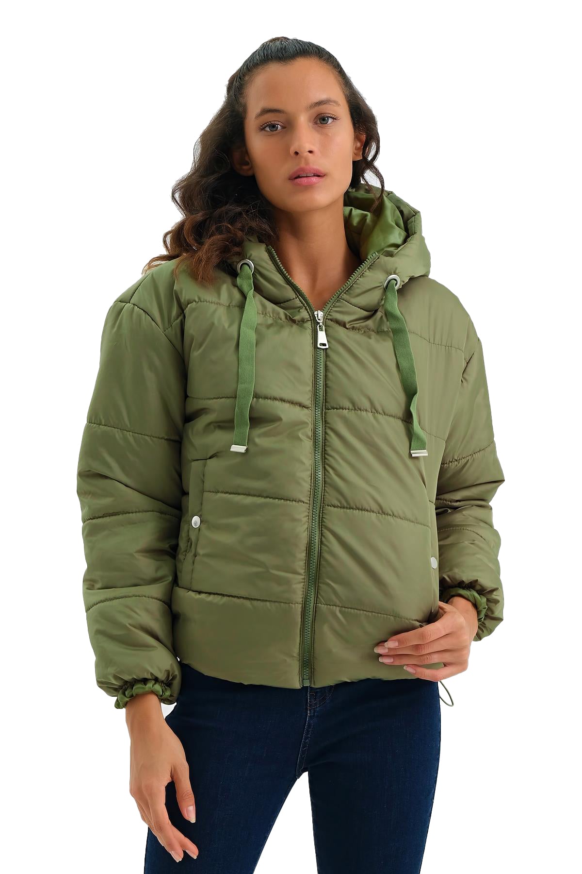 Rodi Women's Puffer Jacket Short Hooded DS22KB025117
