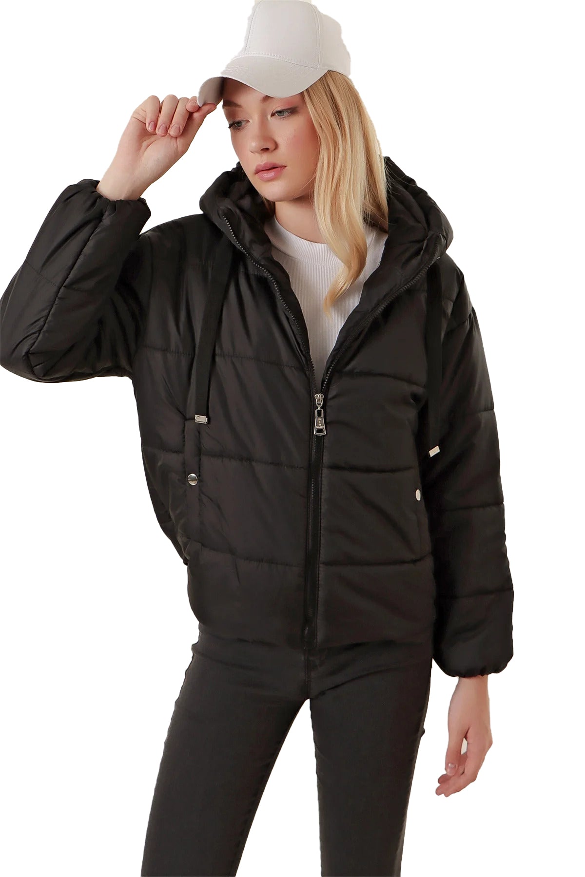 Rodi Women's Puffer Jacket Short Hooded DS22KB025117