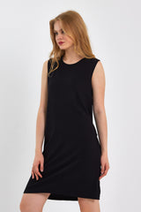 Rodi Kadın Siyah Kalın Askılıl Düz Elbise DS23YB112253