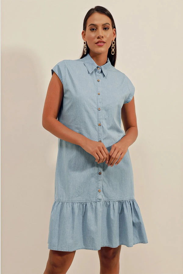 Rodi Sleeveless Denim Dress RD23YB002373