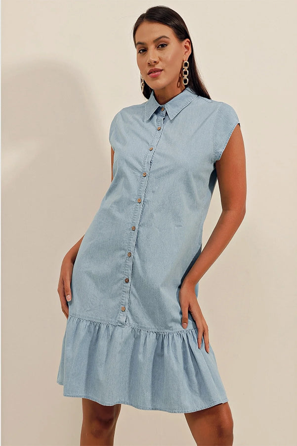 Rodi Sleeveless Denim Dress RD23YB002373